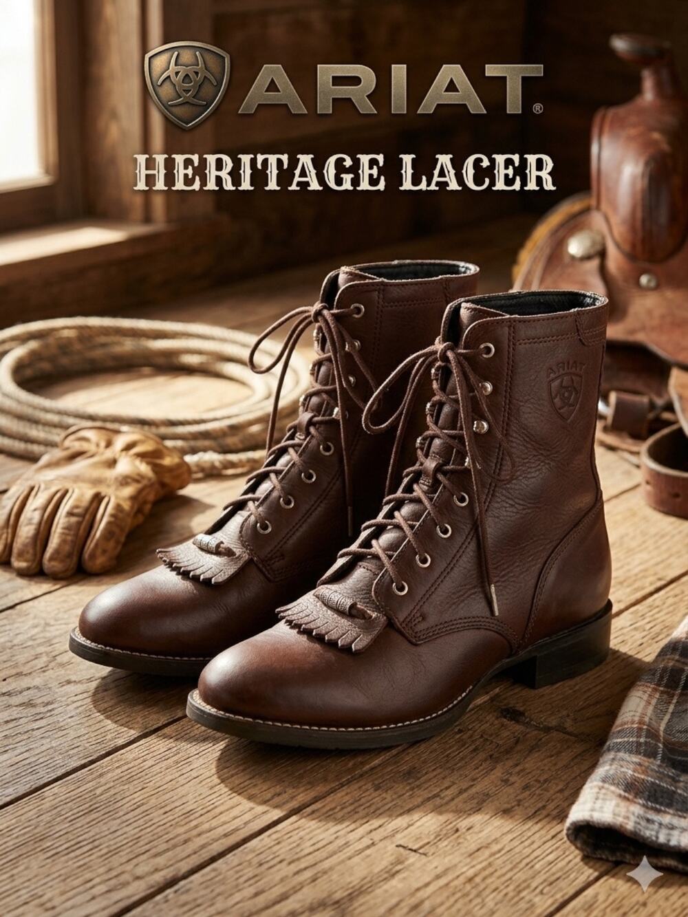 Ariat Heritage Lacer Western Leather Boots